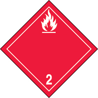 Flammable Gases TDG Shipping Labels, Paper SAX129 | AF Pollution Abatement Systems Inc.