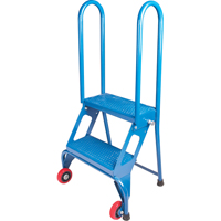 Portable Folding Ladder, 2 Steps, Perforated, 20" High VC436 | AF Pollution Abatement Systems Inc.