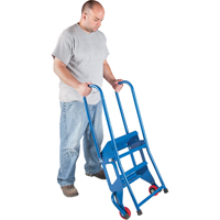 Portable Folding Ladder, 4 Steps, Perforated, 40" High VC438 | AF Pollution Abatement Systems Inc.