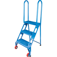 Portable Folding Ladder, 3 Steps, Perforated, 30" High VC437 | AF Pollution Abatement Systems Inc.