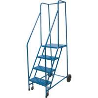 Rolling Step Ladder, 4 Steps, 18" Step Width, 37" Platform Height, Steel VD441 | AF Pollution Abatement Systems Inc.