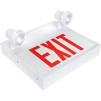 Exit Sign with Security Lights, LED, Battery Operated/Hardwired, 12-1/10" L x 11" W, English XI789 | AF Pollution Abatement Systems Inc.