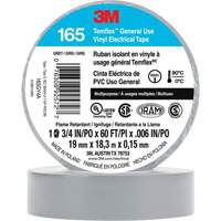 Temflex™ General Use Vinyl Electrical Tape 165, 19 mm (3/4") x 18 M (60'), Grey, 6 mils XI864 | AF Pollution Abatement Systems Inc.